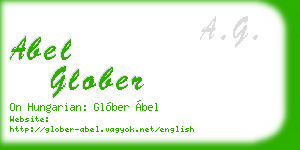abel glober business card